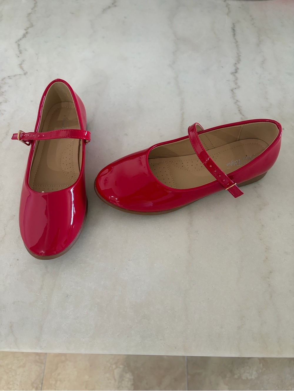 Girls' Patent Mary Jane Dress Shoes in Bright Red